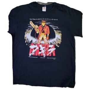 Akira Neo Tokyo Anime Graphic T Shirt Vintage 1988 Movie Promo Large